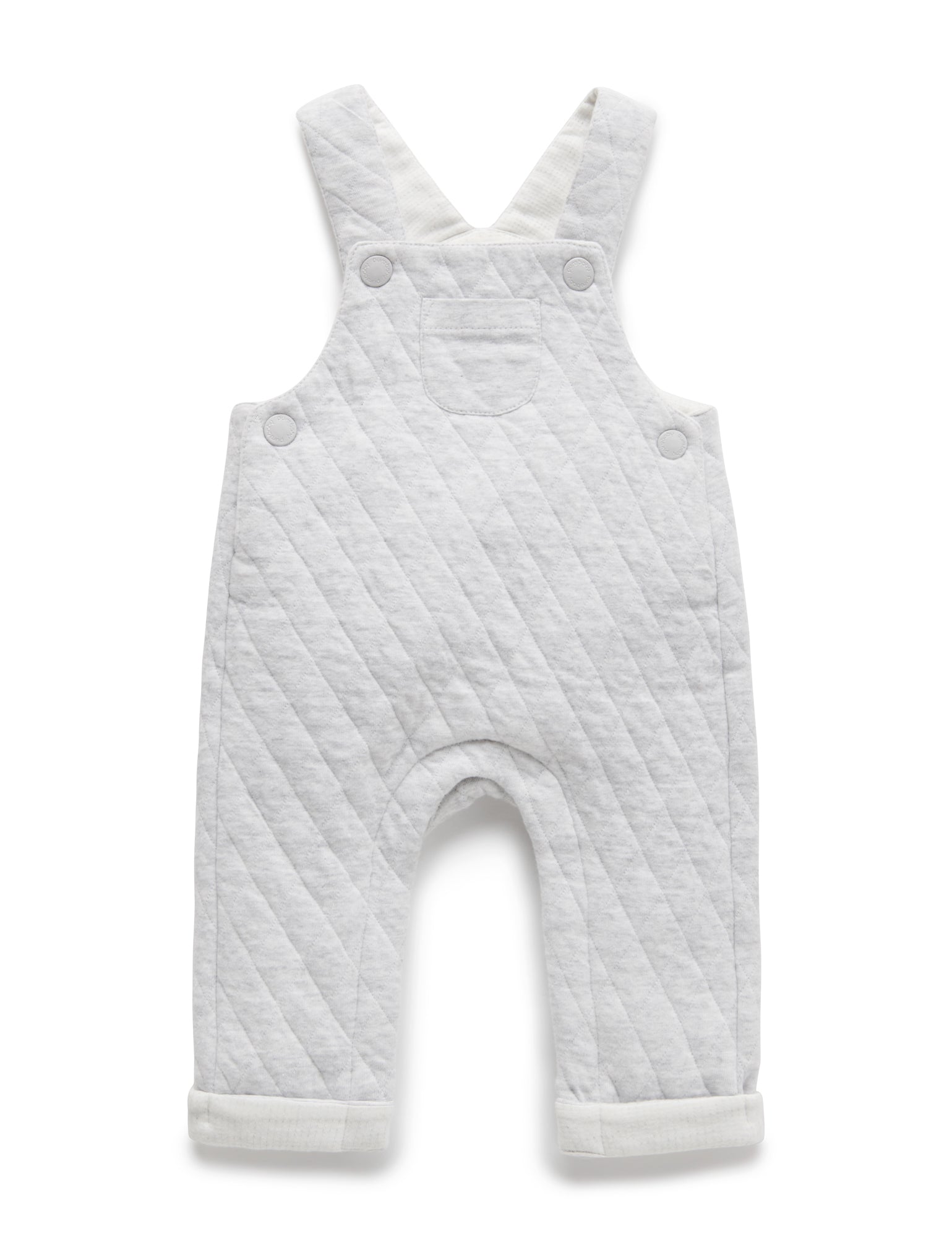 Quilted Overall - Pale Grey Melange