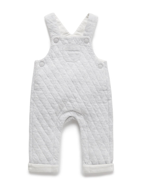 Quilted Overall - Pale Grey Melange