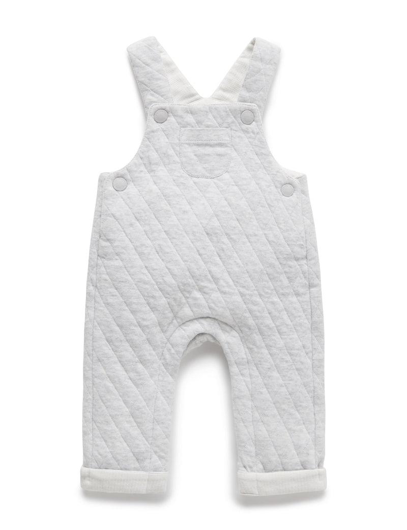 Quilted Overall - Pale Grey Melange