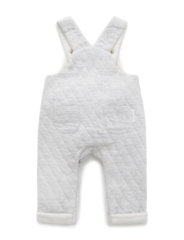 Quilted Overall - Pale Grey Melange