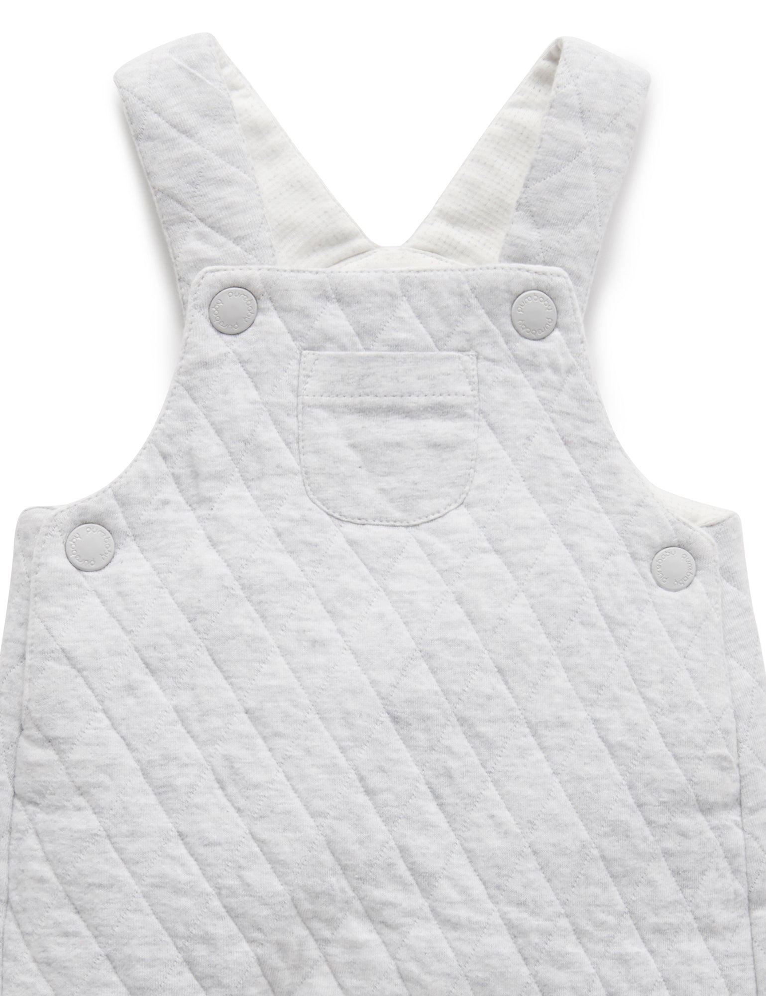 Quilted Overall - Pale Grey Melange