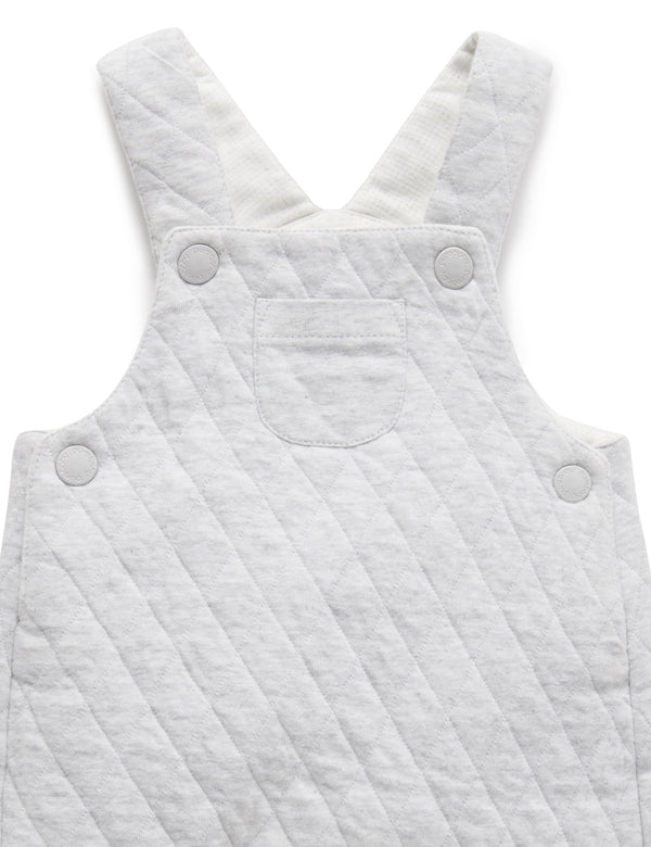 Quilted Overall - Pale Grey Melange