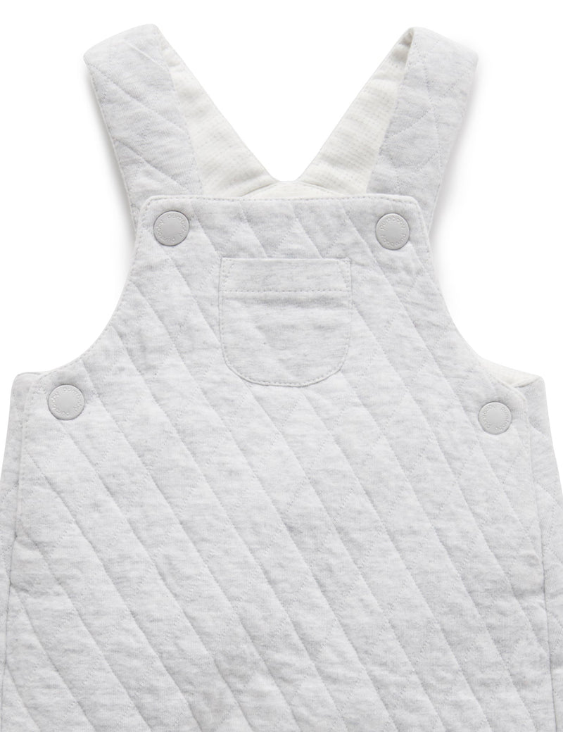 Quilted Overall - Pale Grey Melange