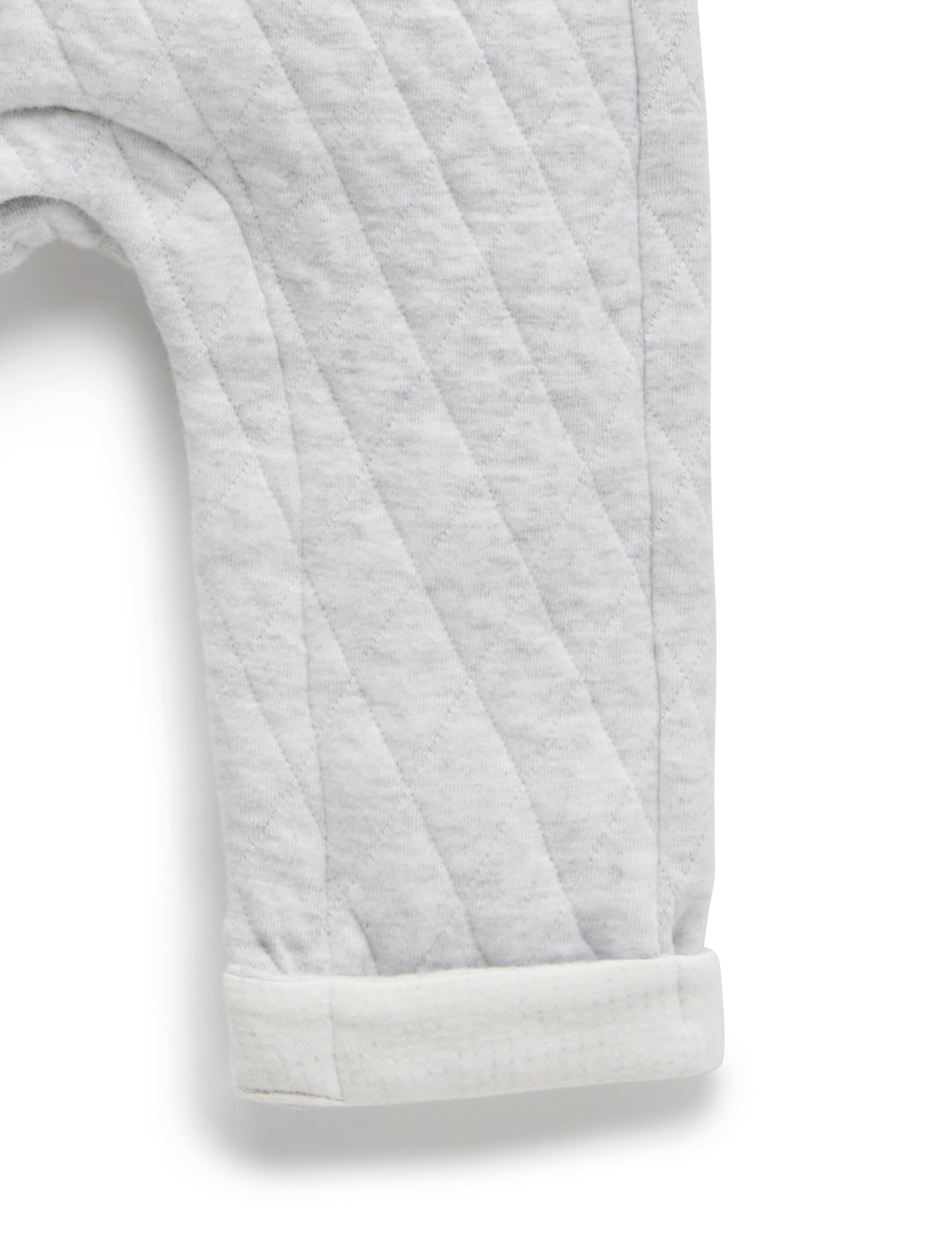 Quilted Overall - Pale Grey Melange