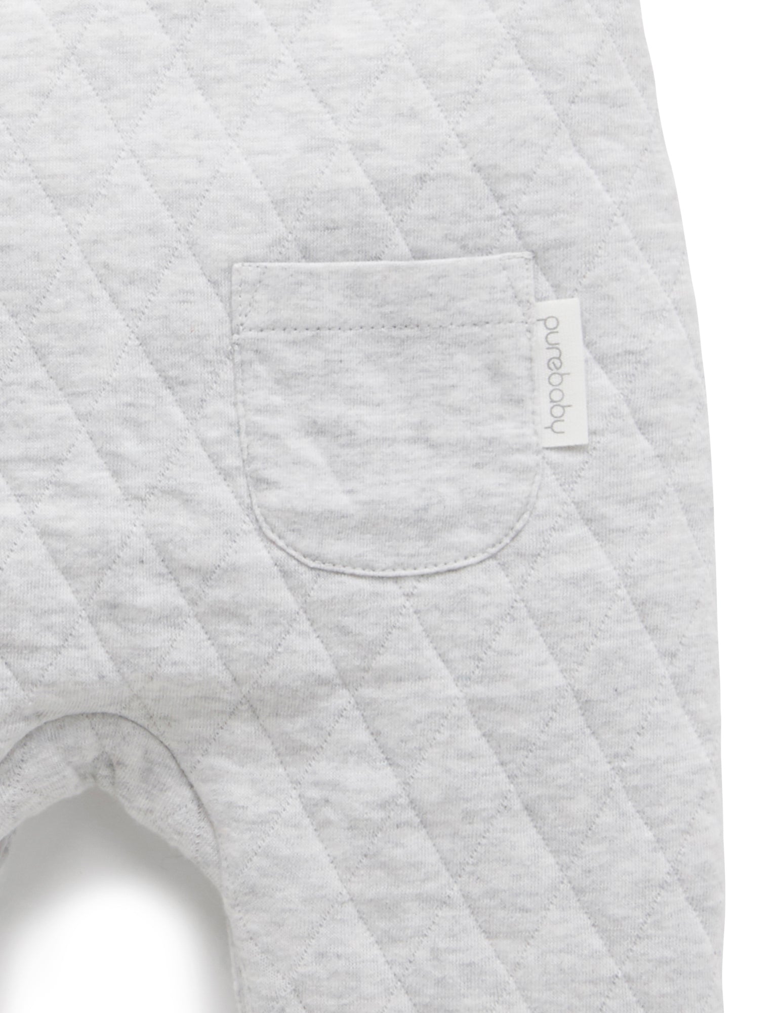 Quilted Overall - Pale Grey Melange