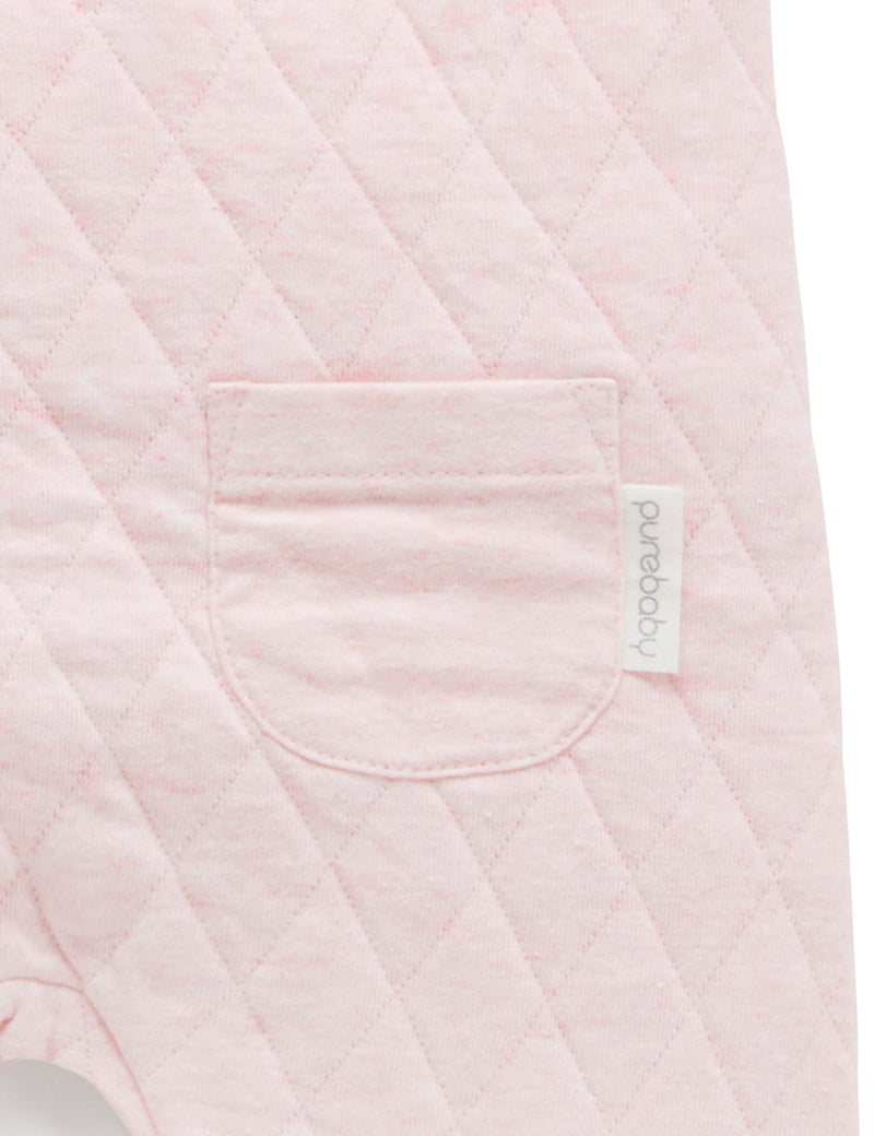 Quilted Overall - Soft Pink Melange