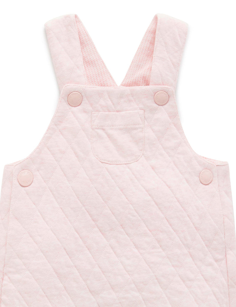 Quilted Overall - Soft Pink Melange