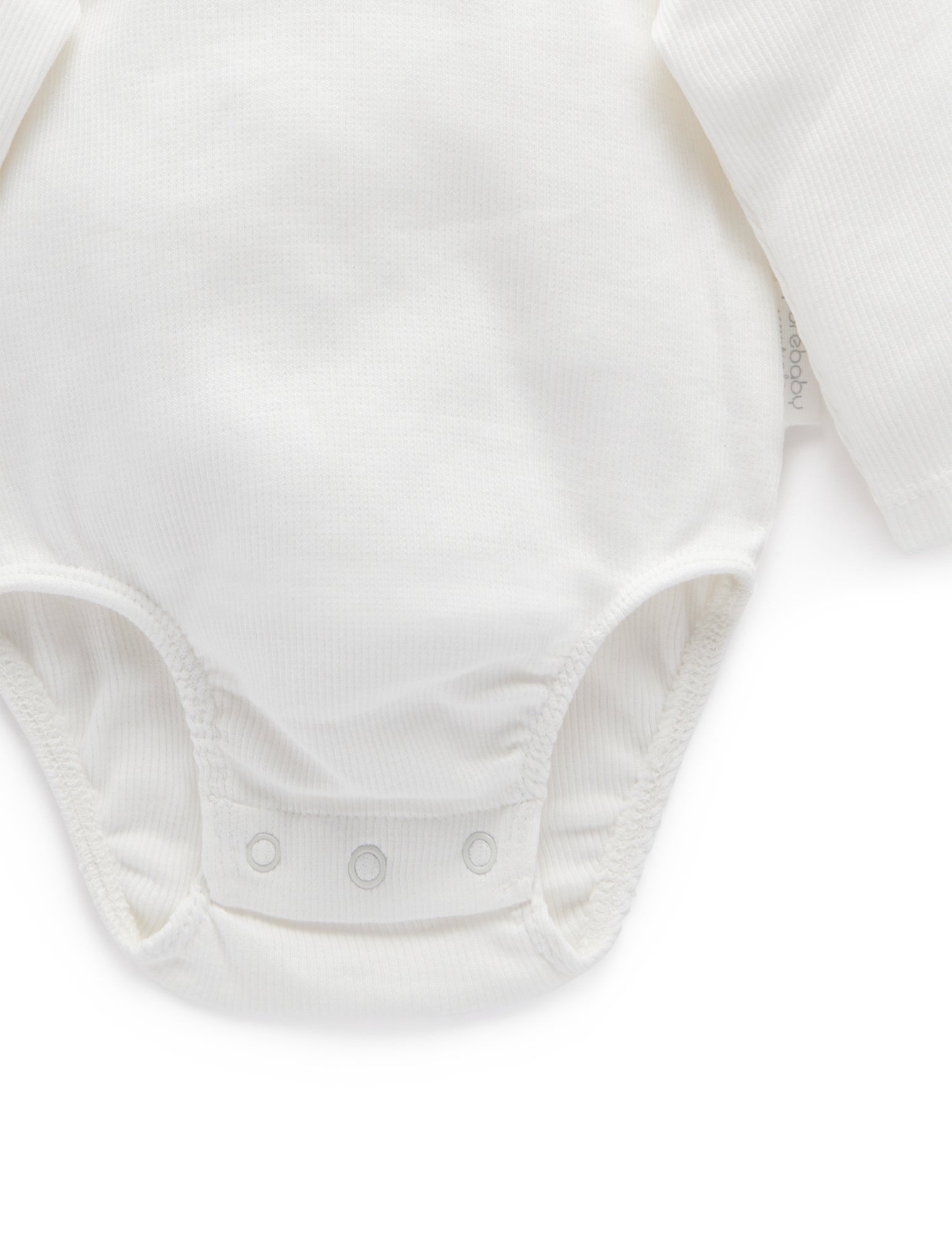 Ribbed Bodysuit Long Sleeve - Vanilla