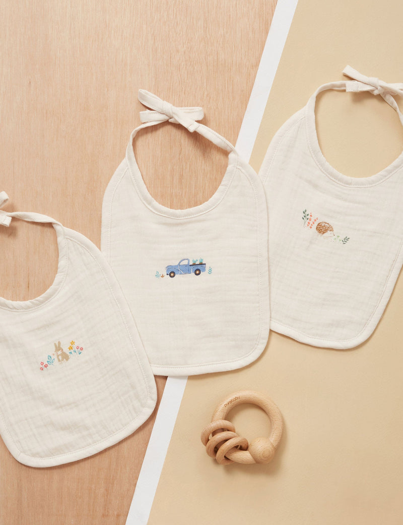 Flower Patch Bib - Cloud