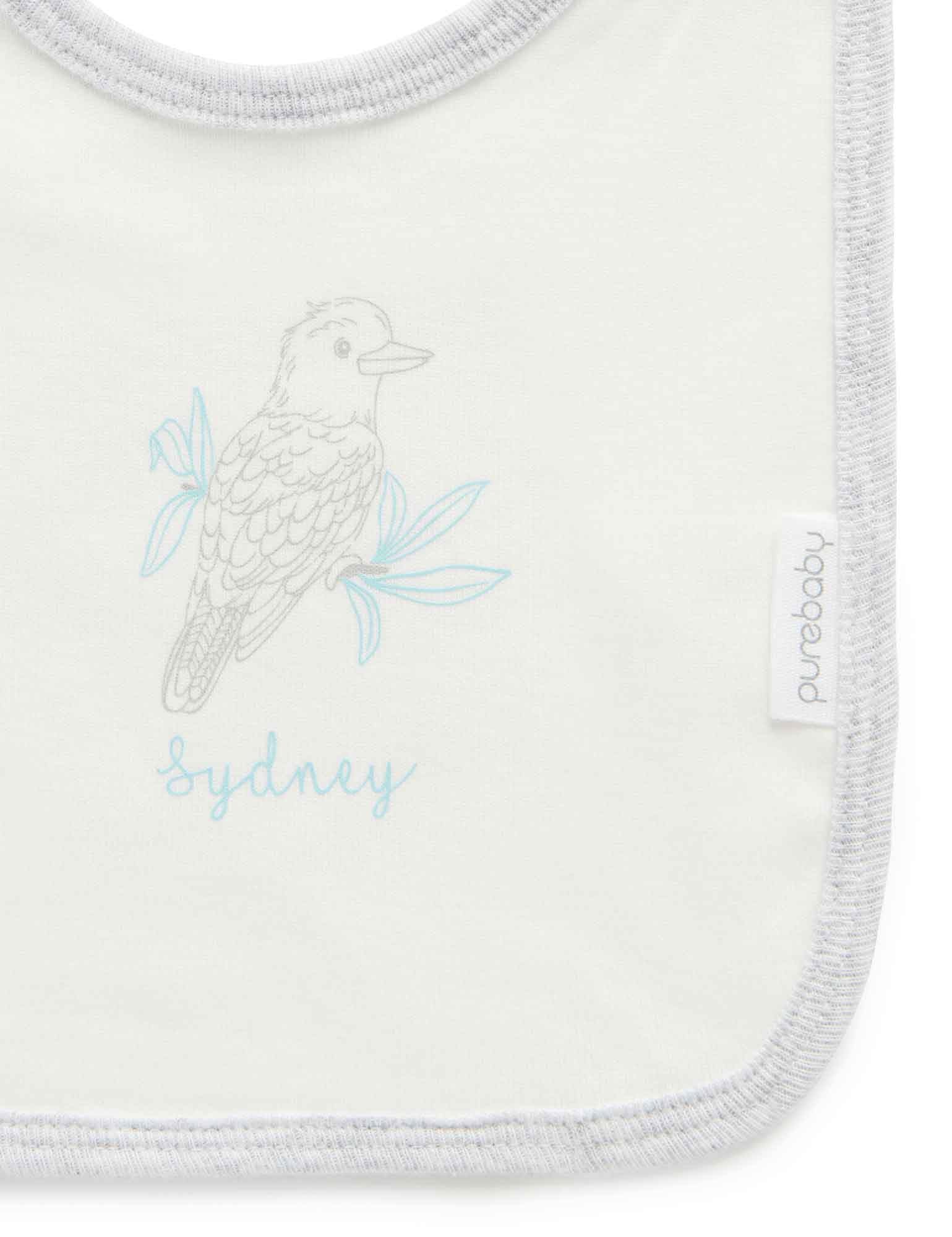 Sydney Print Bib - Vanilla