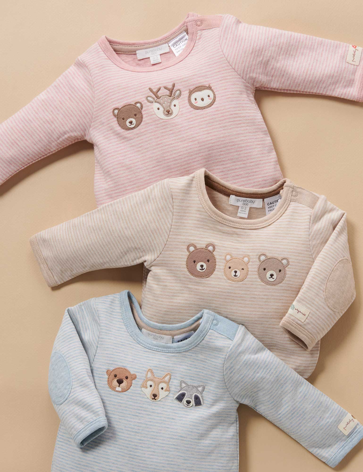 Forest Family Growsuit - Fennel Mini Stripe