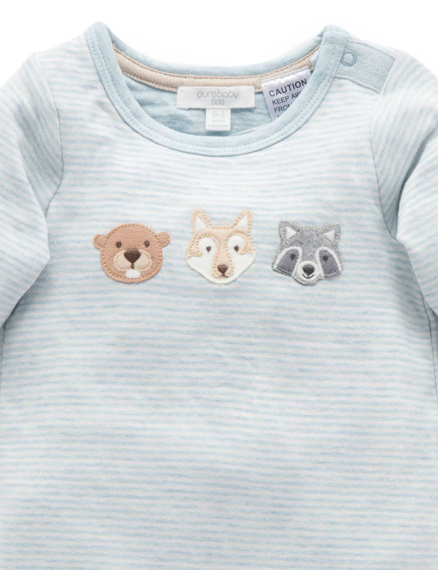Forest Family Growsuit - Fennel Mini Stripe