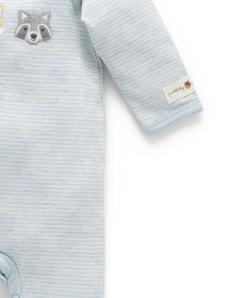 Forest Family Growsuit - Fennel Mini Stripe