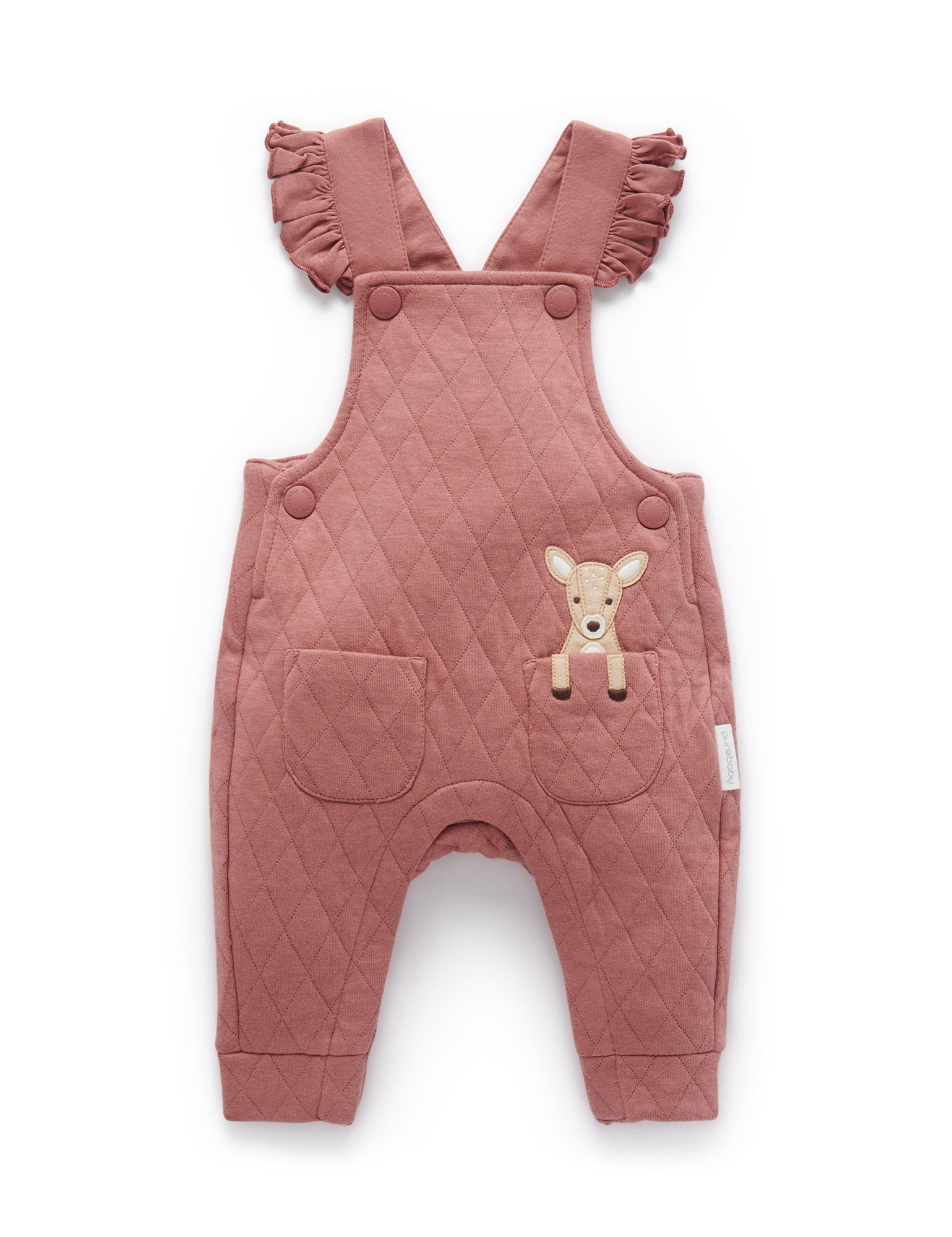 Quilted Overall - Prune