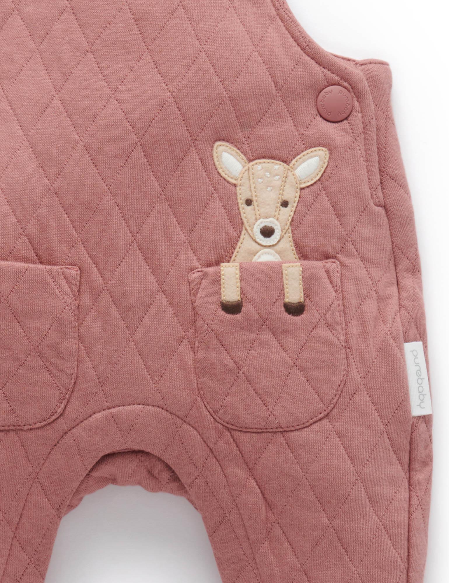Quilted Overall - Prune