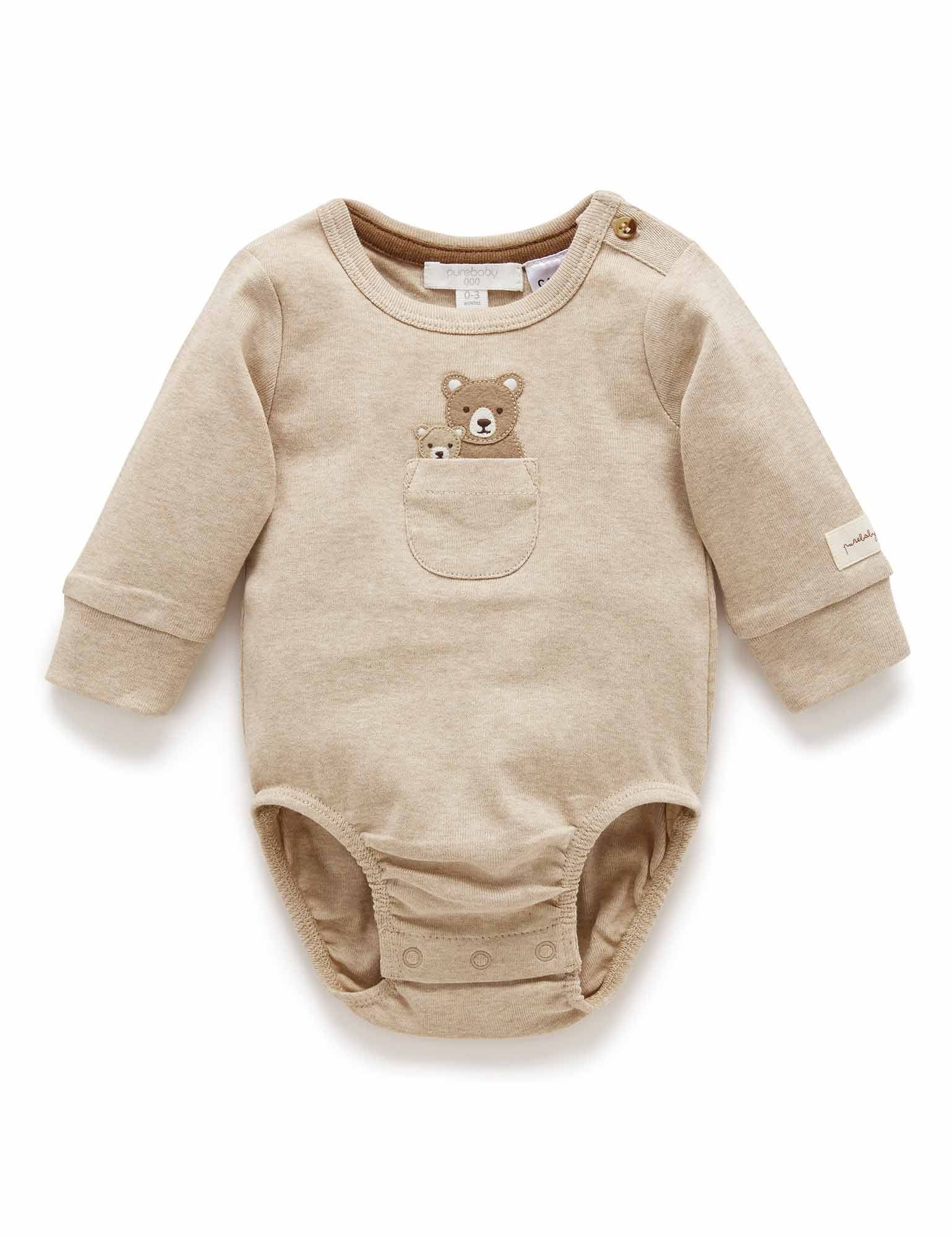 Family Peekaboo Bodysuit - Biscuit Melange
