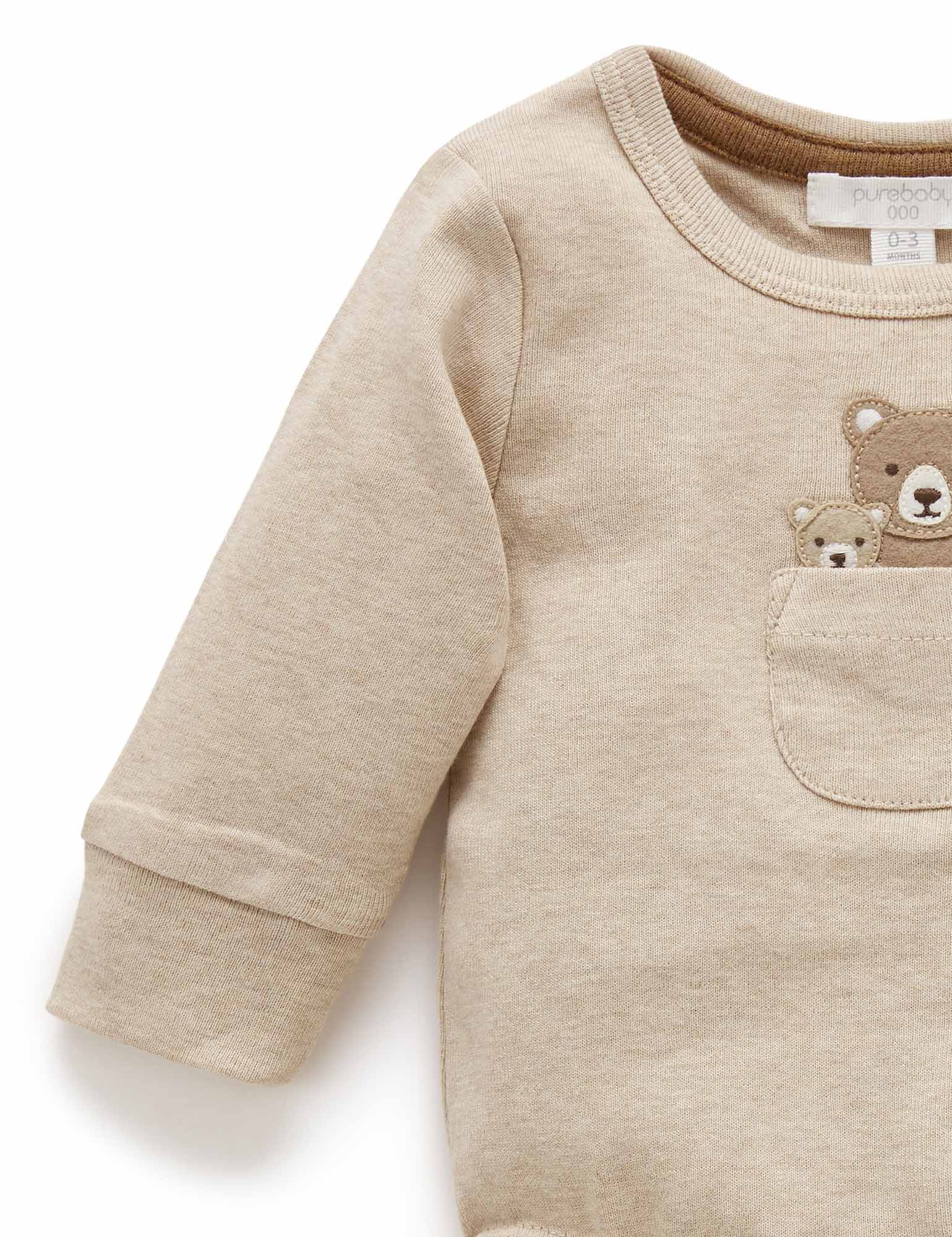 Family Peekaboo Bodysuit - Biscuit Melange