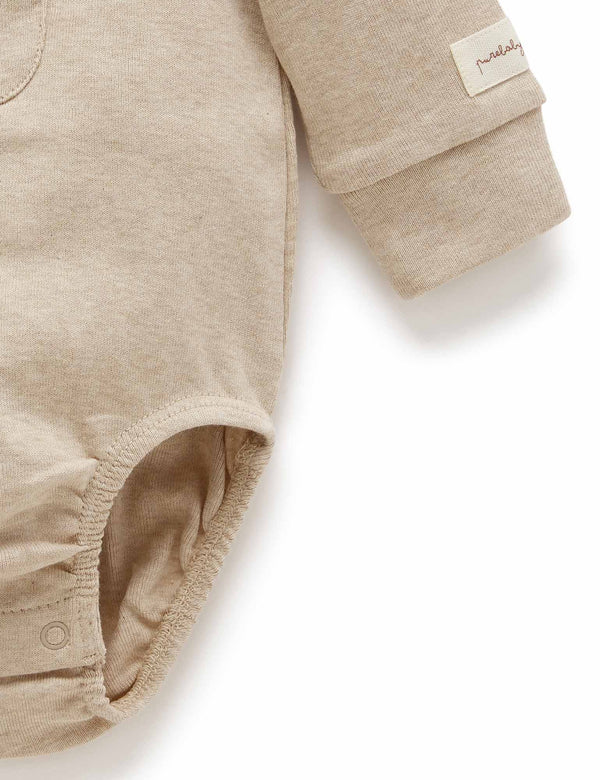 Family Peekaboo Bodysuit - Biscuit Melange