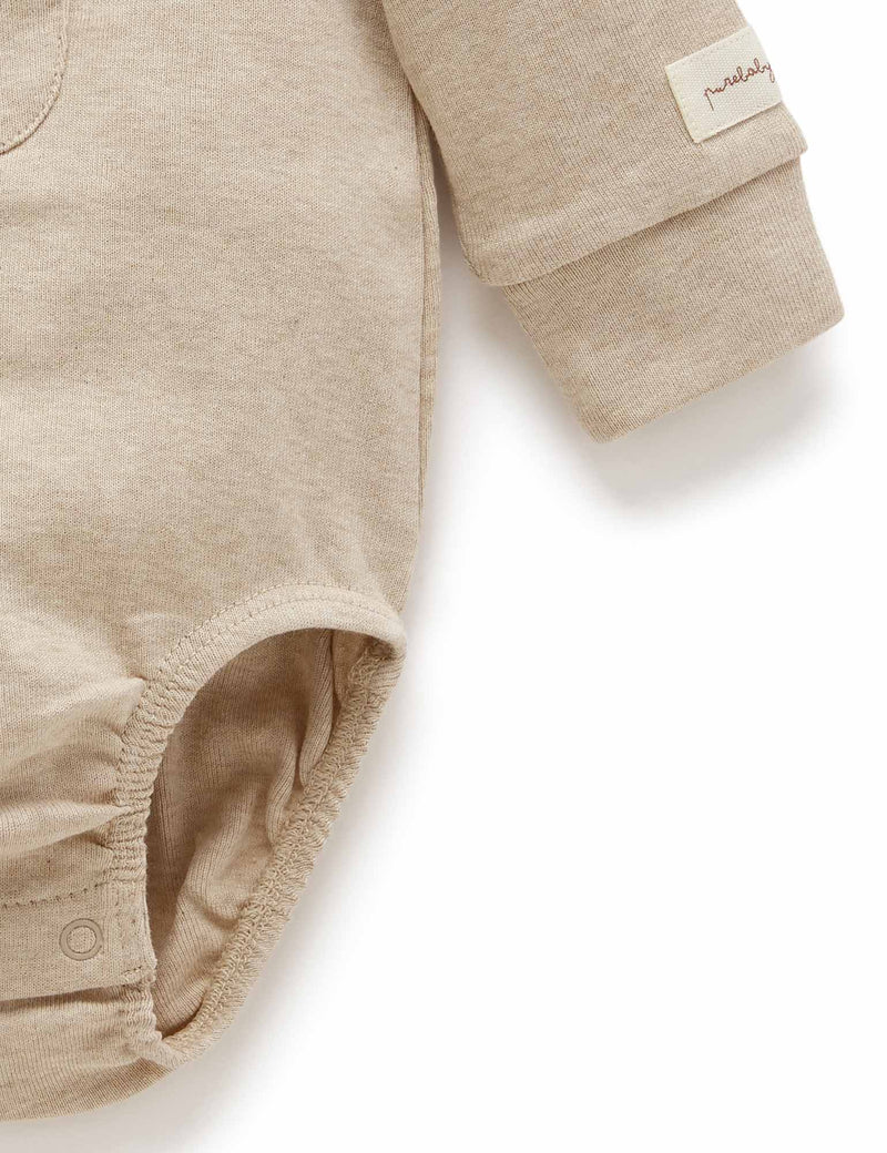 Family Peekaboo Bodysuit - Biscuit Melange