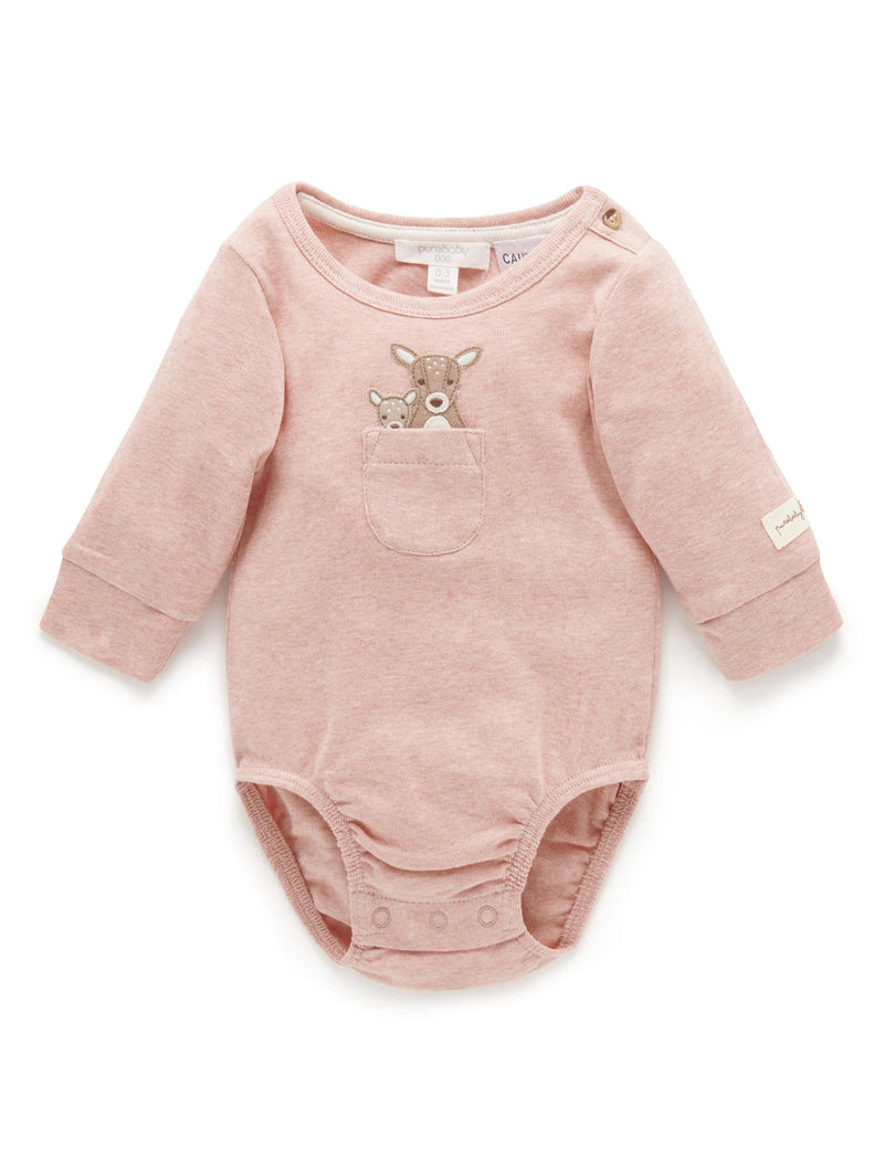 Family Peekaboo Bodysuit - Blush Melange