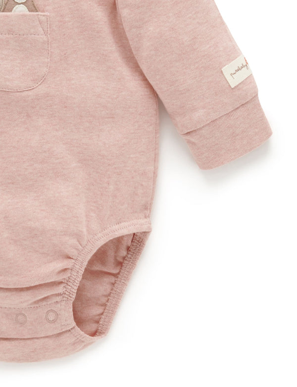 Family Peekaboo Bodysuit - Blush Melange