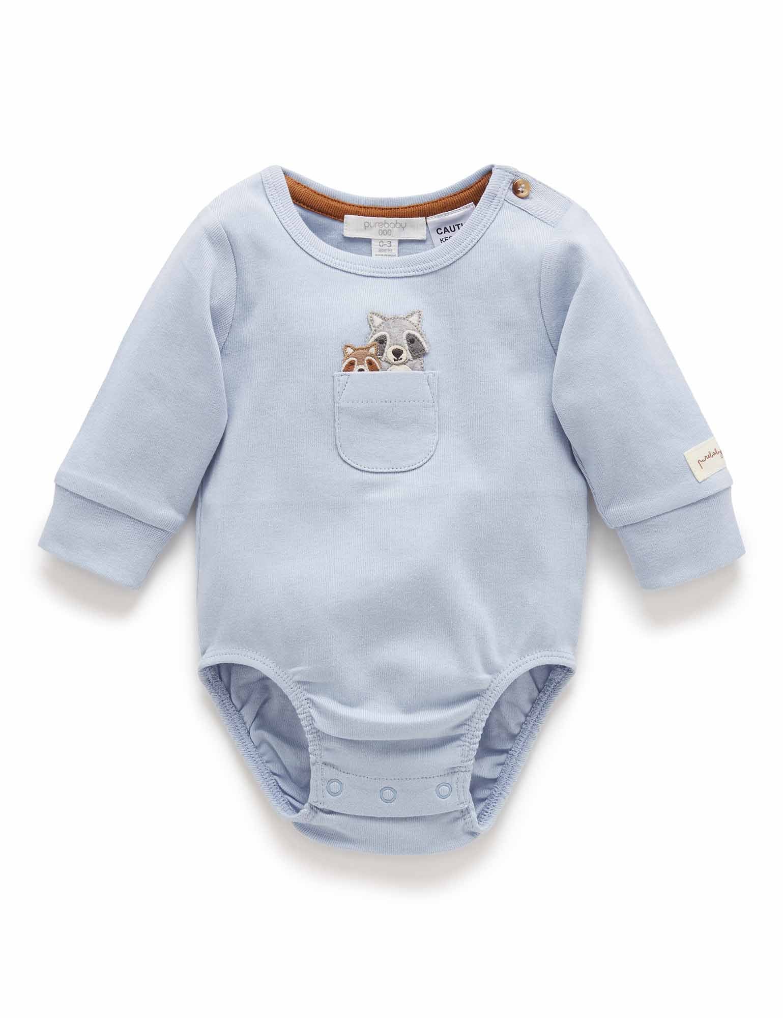 Family Peekaboo Bodysuit - Sky