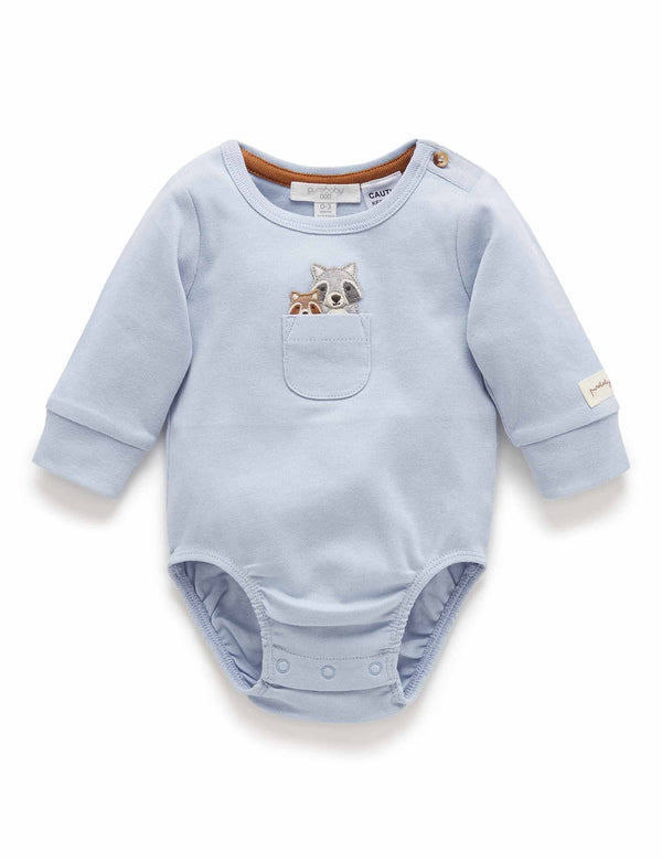 Family Peekaboo Bodysuit - Sky