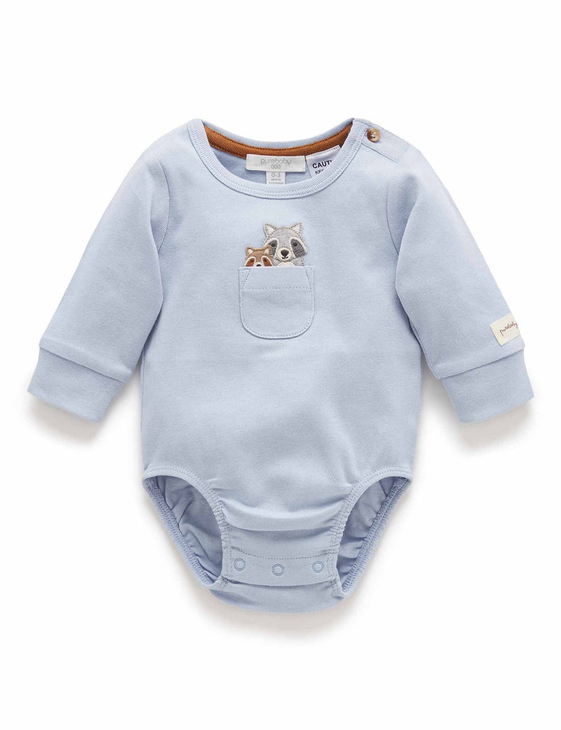 Family Peekaboo Bodysuit - Sky