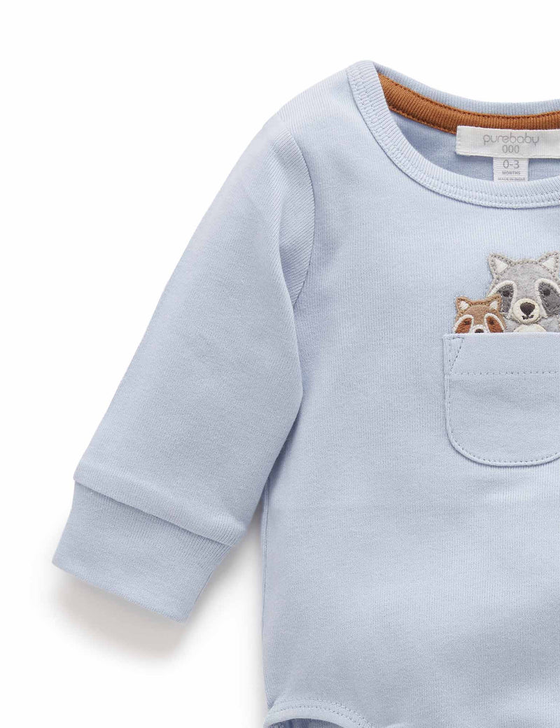 Family Peekaboo Bodysuit - Sky