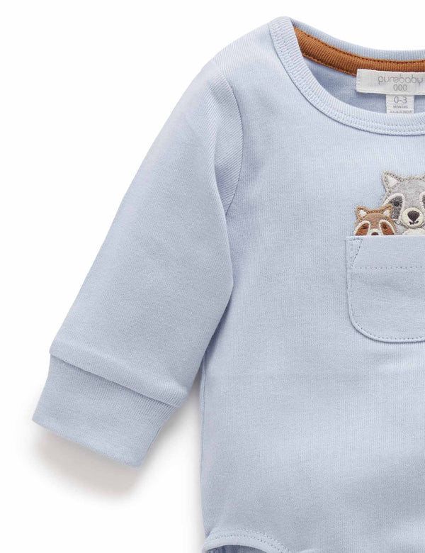 Family Peekaboo Bodysuit - Sky