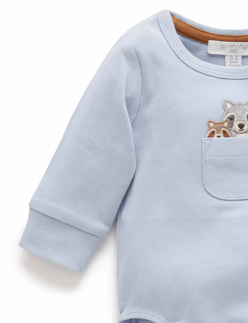 Family Peekaboo Bodysuit - Sky
