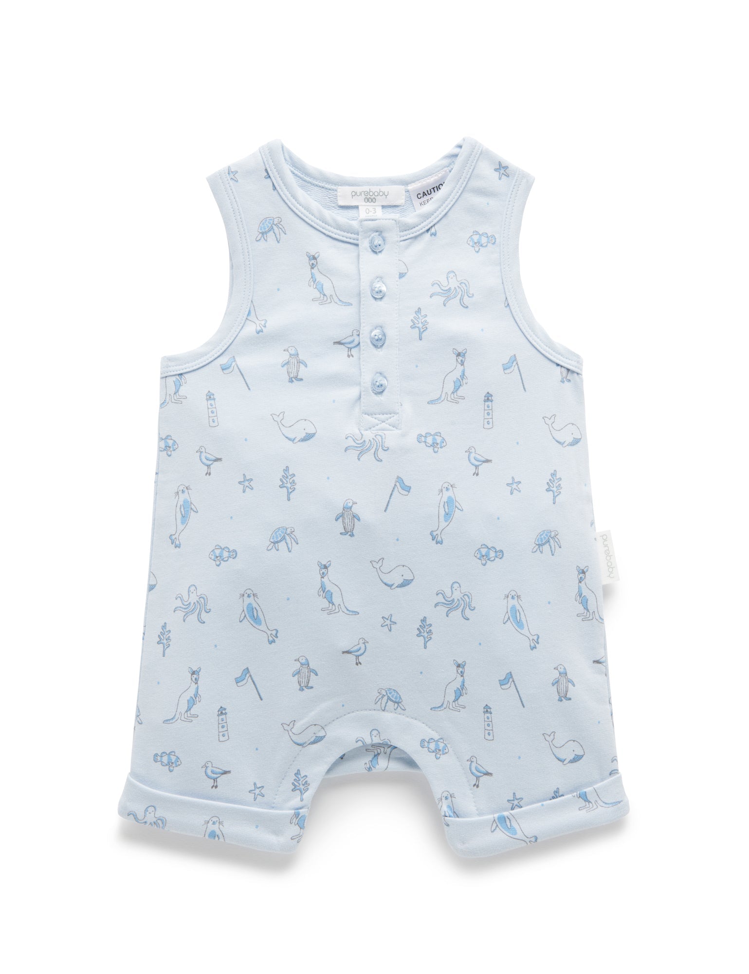 Coastal Short Growsuit - Coastal Print