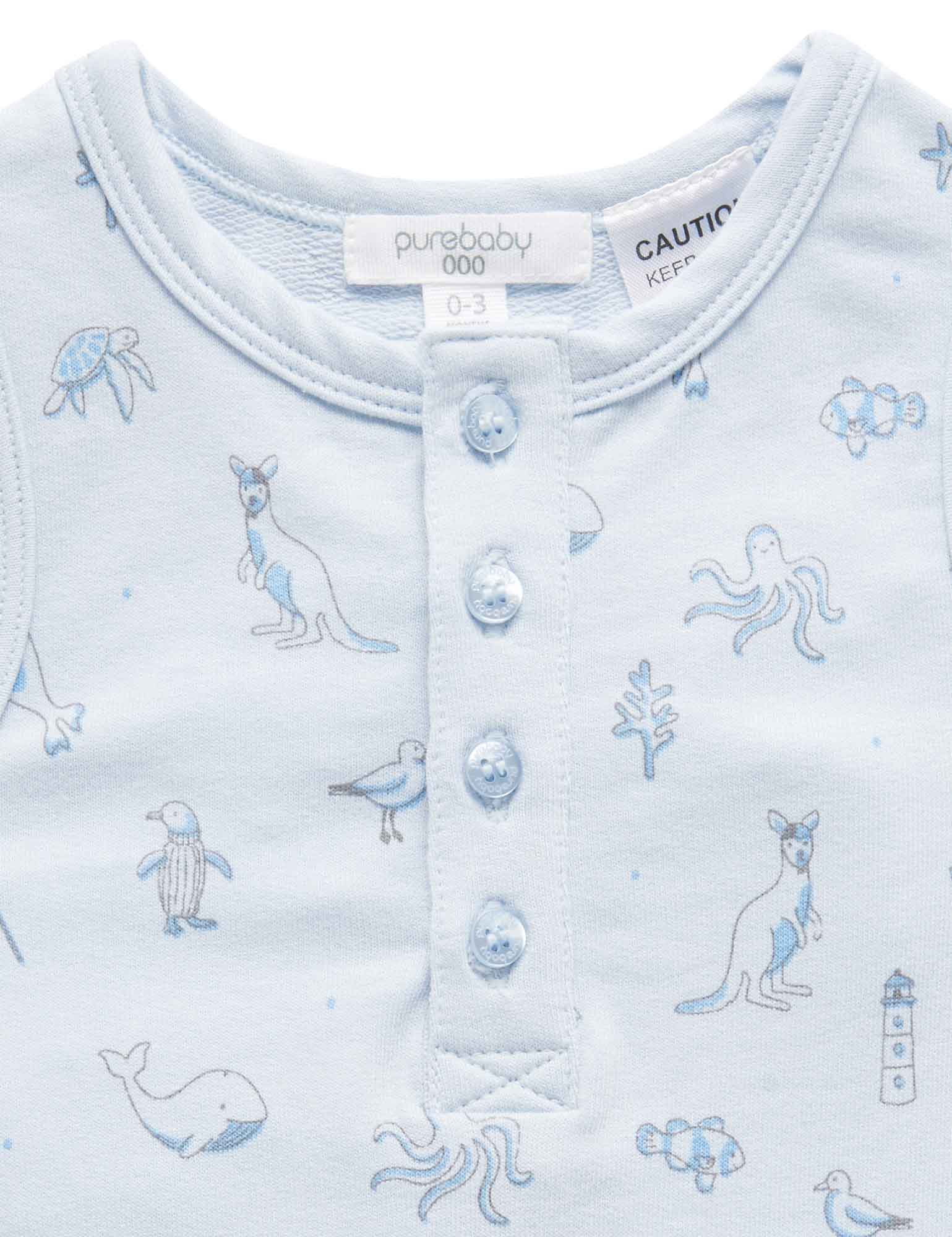 Coastal Short Growsuit - Coastal Print
