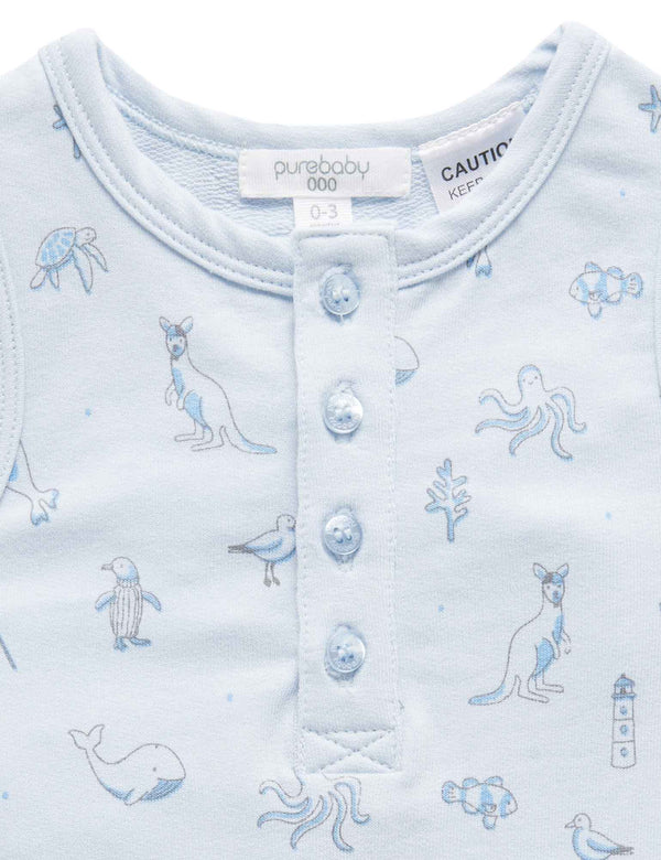 Coastal Short Growsuit - Coastal Print