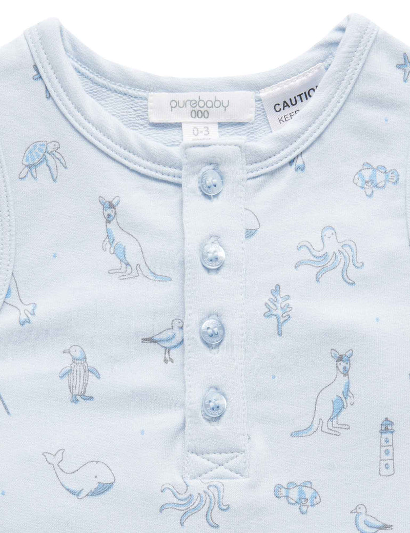 Coastal Short Growsuit - Coastal Print
