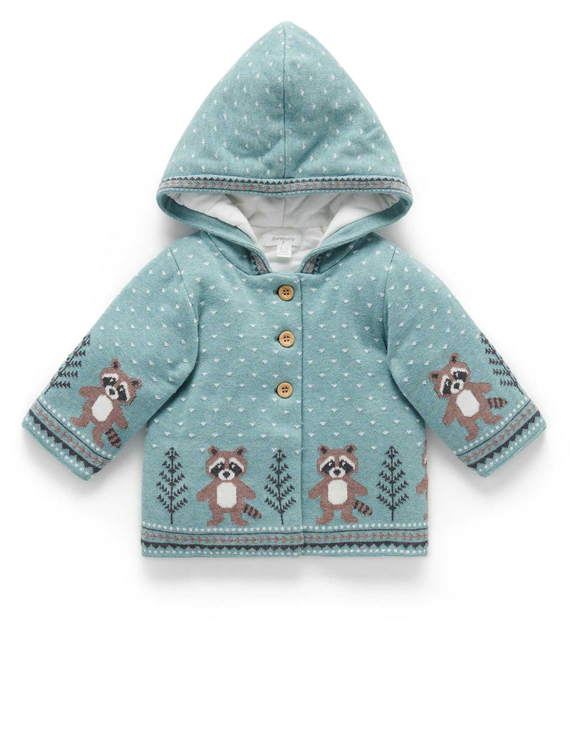 Padded Jacket - Raccoon Fairisle