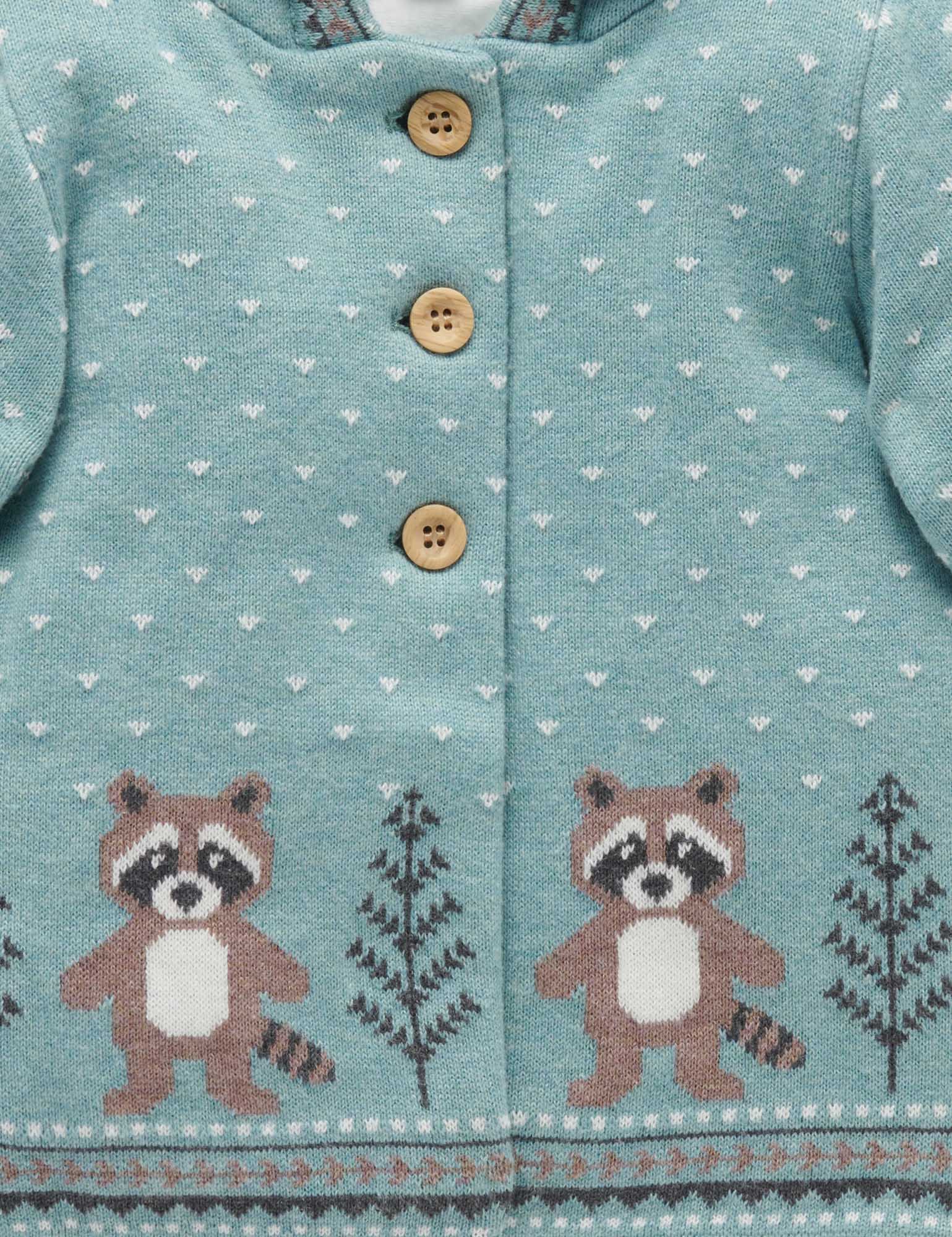 Padded Jacket - Raccoon Fairisle