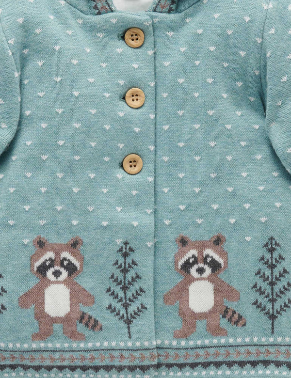 Padded Jacket - Raccoon Fairisle