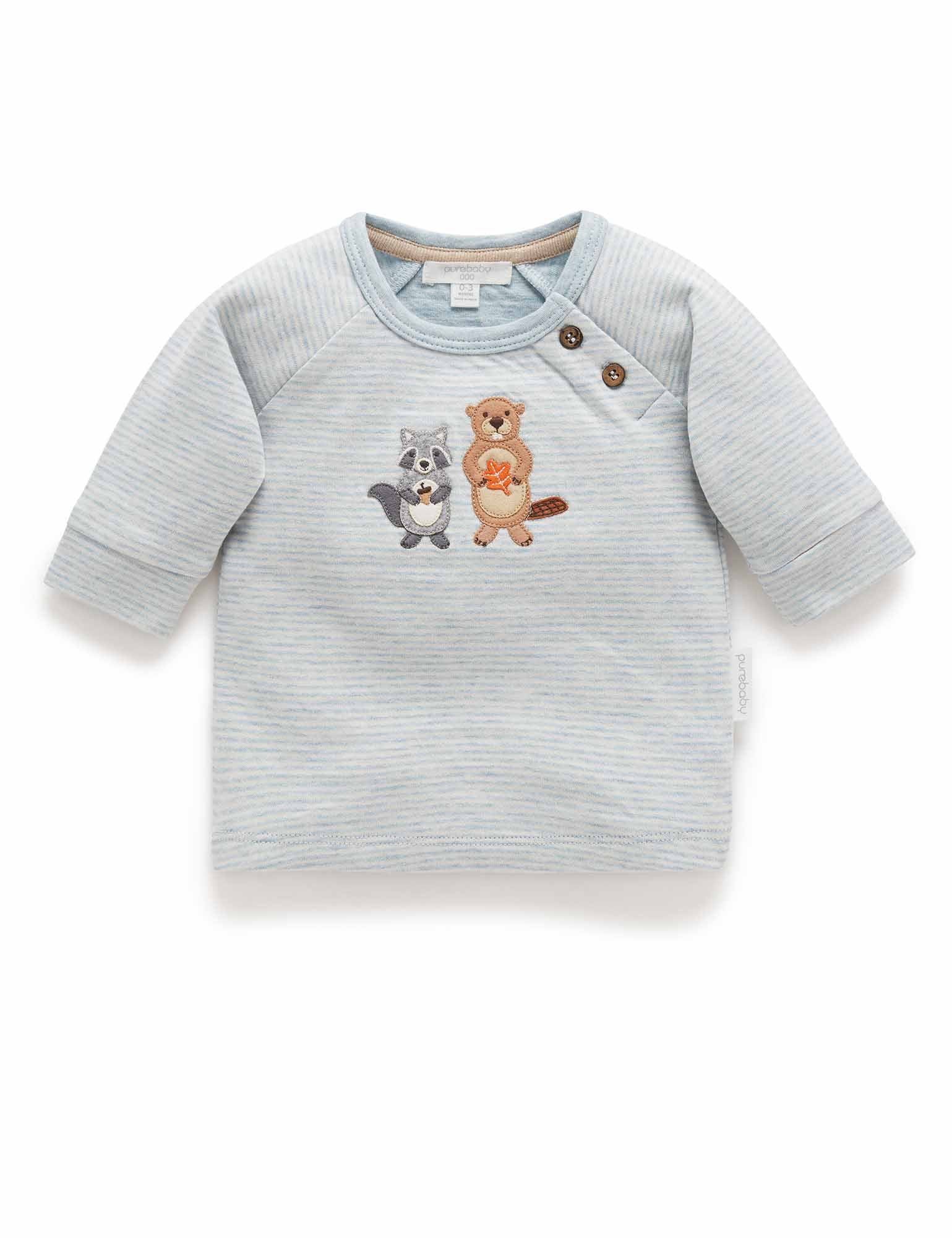 Little Friends Tee - Fennel Mini Stripe