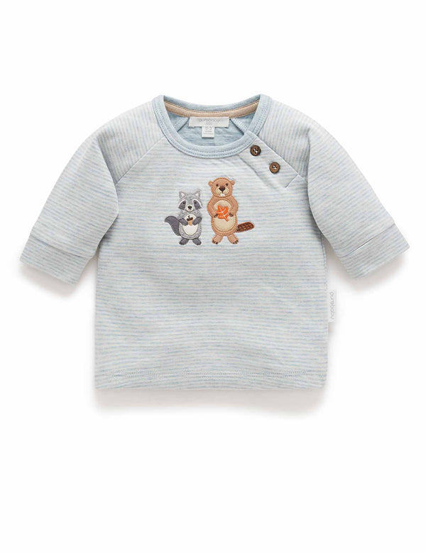 Little Friends Tee - Fennel Mini Stripe