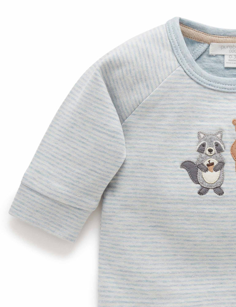 Little Friends Tee - Fennel Mini Stripe