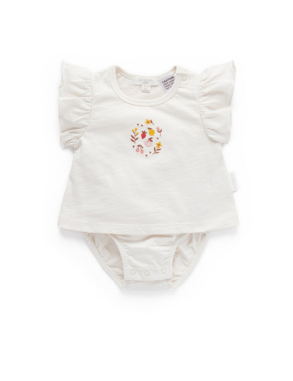 Little Fruits Bodysuit Tee - Cloud