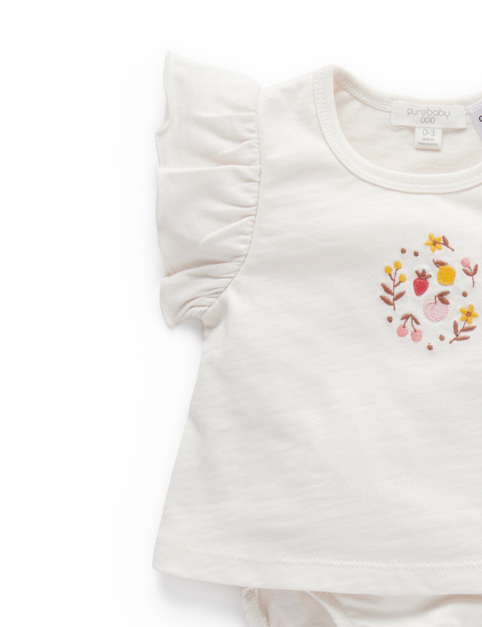 Little Fruits Bodysuit Tee - Cloud