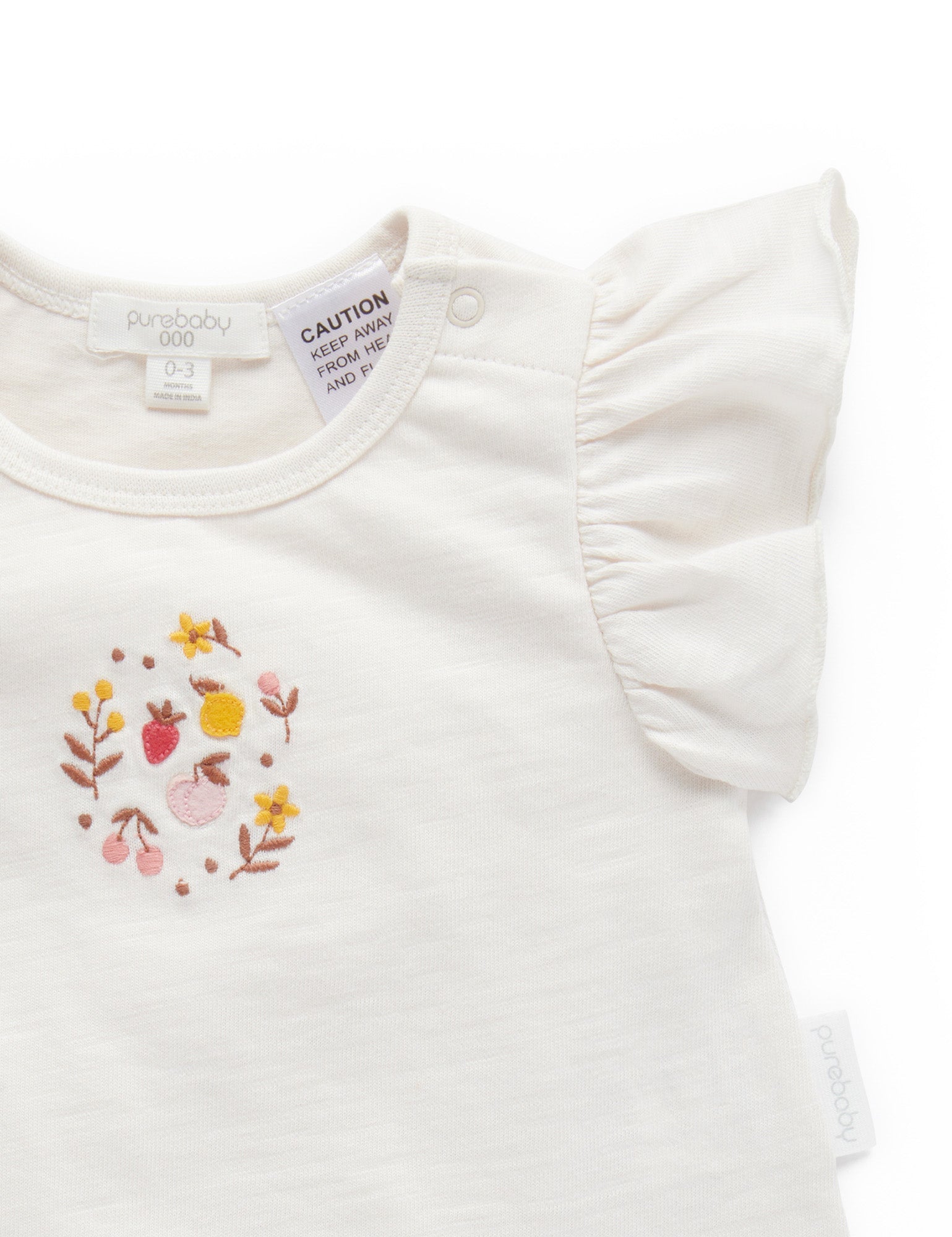 Little Fruits Bodysuit Tee - Cloud