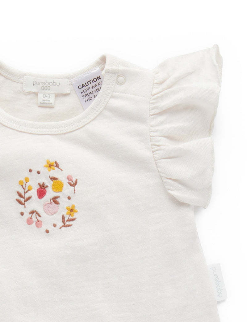 Little Fruits Bodysuit Tee - Cloud