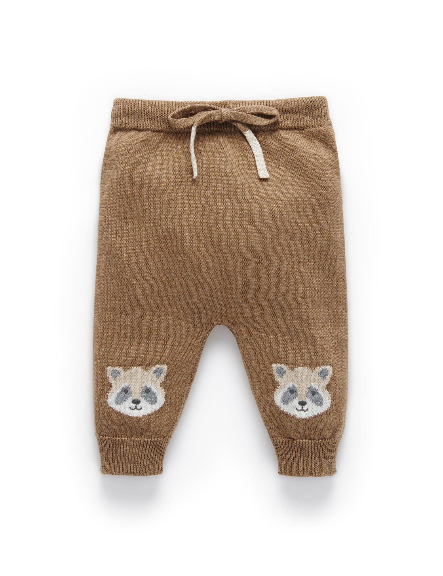 Raccoon Knit Legging - Acorn Melange