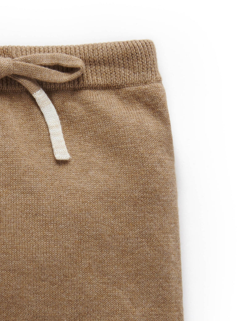 Raccoon Knit Legging - Acorn Melange