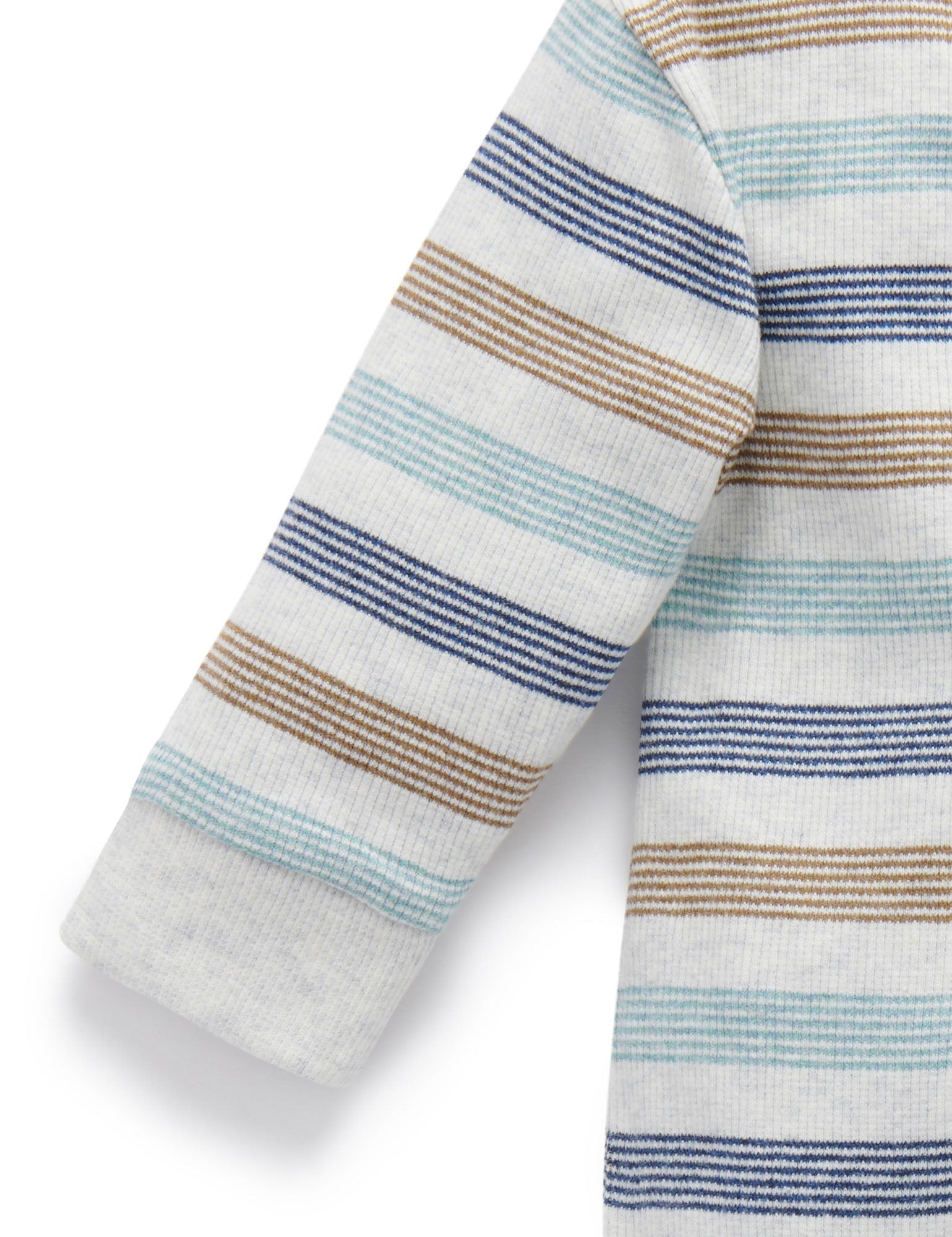 Striped Footless Zip Growsuit - Mountain Stripe