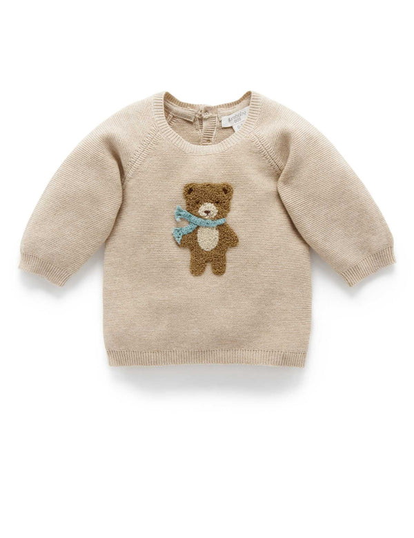 Little Bear Jumper - Biscuit Melange