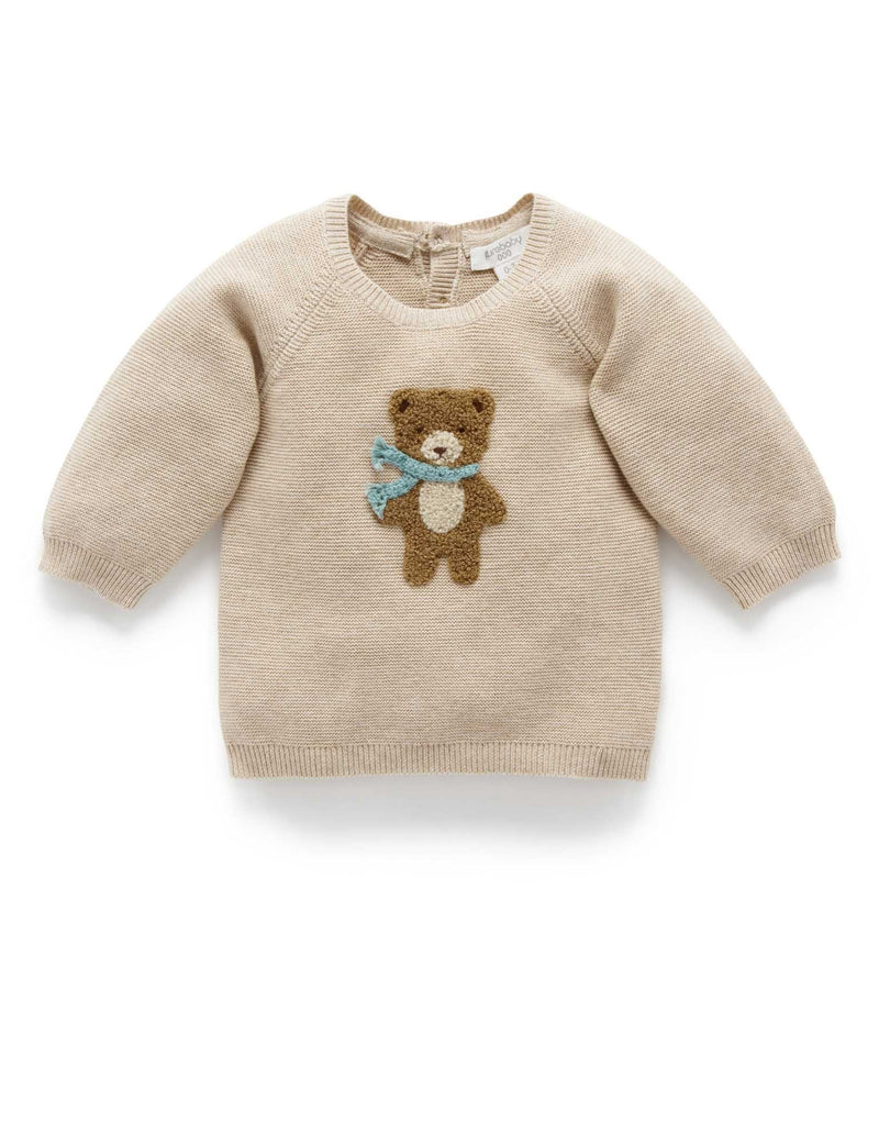 Little Bear Jumper - Biscuit Melange